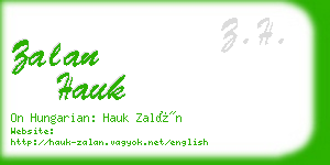 zalan hauk business card